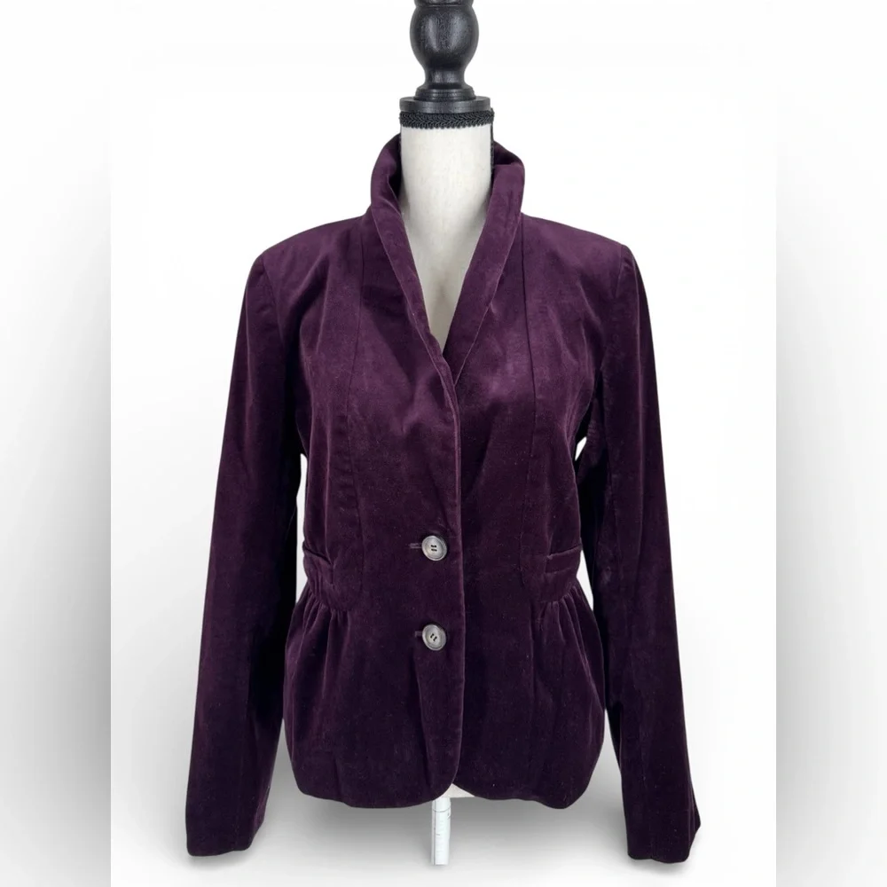 J. Crew Purple Eden Velvet Blazer Y2K‎